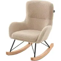 Molecule Kinderschommelstoel Rocky beige - boucléstof - 66 x 56 x 69 cm