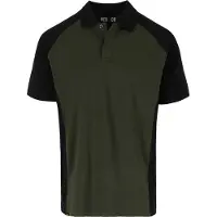 Herock polo Brabo donker kaki/zwart - 95% biologisch katoen - Maat 2XL