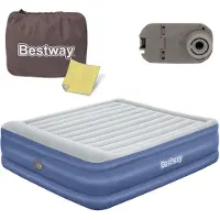 Bestway 67692 Tritech Luchtbed - Kingsize 2-Persoons - 203 x 193 x 56 cm - Ingebouwde Elektrische Pomp