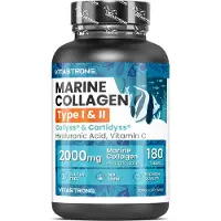 Vitastrong Marien Collageen Type 1&2 - 180 Tabletten, Huid En Gewrichten 180 St