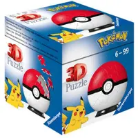 Ravensburger 3D Puzzel Pokémon Pokéball Rood/Wit - 54 stukjes