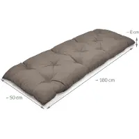 Beautissu Bankkussen Flair BK, ongeveer 180x50x10 cm, taupekleurig