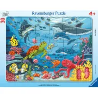 Ravensburger , "Beneden in de zee", 30 stukjes, met afbeeldingen van cartoons, geschikt voor kinderen vanaf 4 jaar