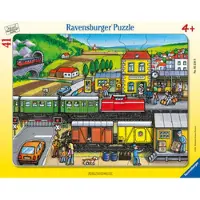 Ravensburger Kinderpuzzel - 05234 Treinreis - 41 Stuks Framepuzzel voor Kinderen vanaf 4 Jaar
