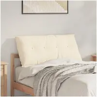 vidaXL Rugkussen Crème 100 x 50 cm Corduroy stof