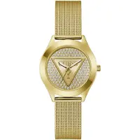 GUESS Analoog horloge 'Glitz Plaque' goud