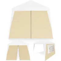 Casaria Zijwand 2 Stuks voor Paviljoen Capri Beige 3x3m