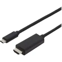 Digitus AK-300330-020-S USB-C-displaykabel USB-C / HDMI Adapterkabel USB-C stekker, HDMI-A-stekker 2.00 m Zwart Afgesch