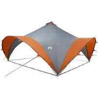vidaXL Partytent Grijs en Oranje 500 x 500 x 350 cm Polyester en Staal