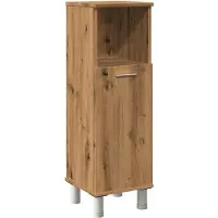 vidaXL Badkamerkast 30x30x95 cm bewerkt hout artisanaal eikenkleur