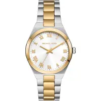 Michael Kors Analoog horloge 'Lennox' goud / zilver / parelwit
