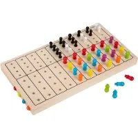 Longfield Houten Logic Spel – Code Raden – 2 Spelers – Strategisch Denkspel – Mastermind Variant in Hout – Engelhart