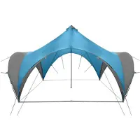 vidaXL Partytent met dak Blauw 400 x 400 x 320 cm Polyester en Staal