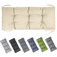 Garronda Bankkussen 120x50 cm – 10 cm dik – Waterafstotend & UV-bestendig – met Banden – Cappuccino GD-AM-Bono