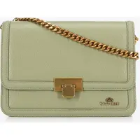 WITTCHEN Dames Leren Crossbody Tas met Ketting, Pistache, Natuurlijk Leer