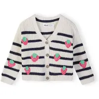 MINOTI Gebreid vest marine / appel / magenta / wit