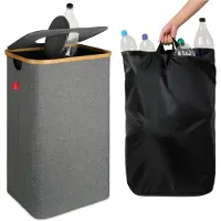 Blumtal - Afvalscheiding Recycle afvalzak - 100L - Statiegeld zak - Lege flessen - Zwart