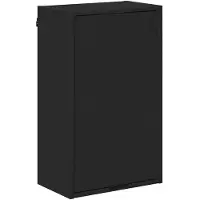 vidaXL Badkamerkast Zwart 39 x 23,5 x 65 cm Bewerkt hout & Metaal