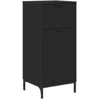 vidaXL Badkamerkast Zwart 39,5 x 36 x 88 cm Bewerkt hout & Metaal