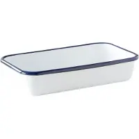 Kockums Jernverk Kockums ovenschaal Kockums white-blauw, 23x13,5 cm