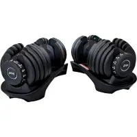 PH Fitness Verstelbare Dumbells Set 24KG Zwart - 2 STUKS - Smart Dumbbells - Gewichtenset voor Home Gym - Adjustable Dumbbells van 2,5 kg tot 24kg - Complete Halterset van 15 Dumbbells in een!