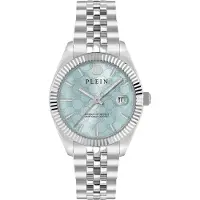 Philipp Plein Analoog horloge 'Date Superlative' lichtblauw / zilver