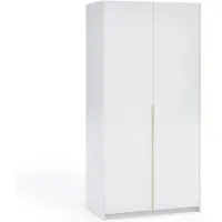 Margaret Hadas24 , garderobekast APOLLONIA, zonder spiegel, draaideurkast, modern, kast, veel opbergruimte, 100 x 204 cm (wit, gouden handgrepen)
