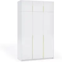 Margaret Hadas24 Kledingkast Apollonia I zonder Spiegel 150 x 250 cm (wit, gouden handgrepen)