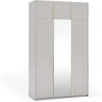 Margaret Hadas24 , Kleiderschrank APOLLONIA I met spiegel, draaiduurschrank, modern design, ruime opbergmogelijkheden, 150 x 250 cm (kasjmier, gouden handgrepen)