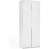 Margaret Hadas24 , Kleiderschrank APOLLONIA I, zonder spiegel, draaideurkasten, modern, kast, veel opbergruimte, 100 x 250 cm (wit, gouden handgrepen)