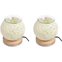 Jojomino 2X Aroma Elektrische Wax MeltBurner 3D Aroma Lamp Essentiële Oliebrander Licht Aromatherapie Diffuser Nachtlampje UK Stekker