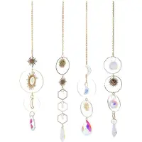 Typecat Kristal Zon Catcher Ster Maan Hanger Slaapkamer Raamdecoratie Kristallen Hanger