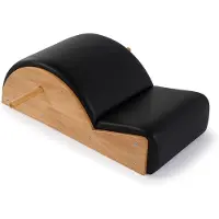 PH Fitness Pilates Spine Corrector – Houten Arc Barrel met Comfortabele PU Bekleding & Handgrepen | Rugstrekker, Core Trainer & Houdingscorrectie | Studio Kwaliteit – 150 kg Draagkracht