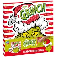 Creative Craft Lab Creatieve knutselgroep, Diamantverf-canvas "De Grinch" – 30 x 30 cm