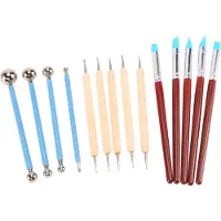 Typecat 14ST Polymeer Aardewerk Klei Beeldhouwen Modellering Sit Stylus Nail ArtDotting Tools Keramische Snijset Rubberen Punt voor DIY Schilderen Rotsen