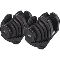 PH Fitness Verstelbare Dumbbells Set 40KG - 2 STUKS - Verstelbare Smart Dumbbells - Halterset voor Home Gym - Adjustable Dumbells van 5kg tot 40 kg - Complete Gewichten Set van 17 Dumbbells in één!