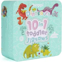 Click Europe Stoere dino's puzzel (set) - 10 varianten - speciaal voor peuters - gemaakt van recycled karton