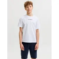 Jack & Jones JUNIOR T-shirt met backprint wit Jongens Katoen Ronde hals - maat 140