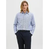 Jack & Jones Overhemd 'JPRBLAPARKER' donkerblauw / wit
