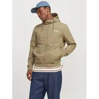 Jack & Jones Tussenjas 'JJERush' donkerbeige / wit