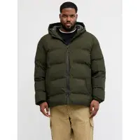 Jack & Jones Plus Size Puffer Jacket EU6XL US4XL Groen