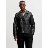 Jack & Jones Leren Jas XL Zwart