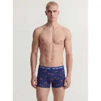 Jack & Jones Boxershorts 'JACTHOR' marine / azuur / zwart / wit