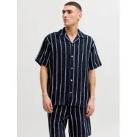 Jack & Jones Overhemd 'JORCOBA' nachtblauw / wit