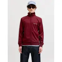 Jack & Jones Sweatvest lichtblauw / donkerrood / wit