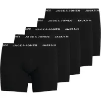 Jack & Jones Plus Size 5-pack Boxershorts EU6XL US4XL Zwart