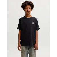 Jack & Jones Junior Shirt 'JJLEGACY' azuur / geel / karmijnrood / zwart