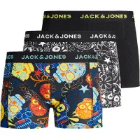 Jack & Jones Junior Onderbroek 'Sugar' navy / geel / zwart / wit