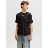 Jack & Jones JUNIOR T-shirt met backprint zwart Jongens Katoen Ronde hals - maat 152