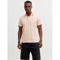 Jack & Jones Shirt 'JJEPaulos' sand / donkerblauw / oranje